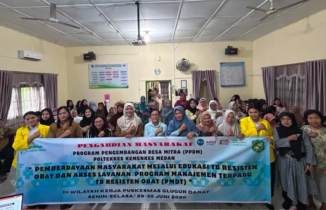 Tekan Kasus TB RO, Poltekkes Kemenkes Medan Latih Kader dan Keluarga Pasien di Puskesmas Glugur Darat
