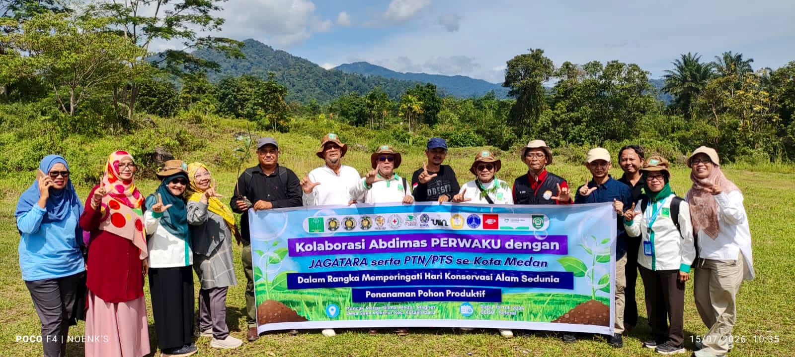 Hari Konservasi Alam: Perwaku dan PTN/PTS se-Medan Kolaborasi Abdimas di Puncak Marga Silima