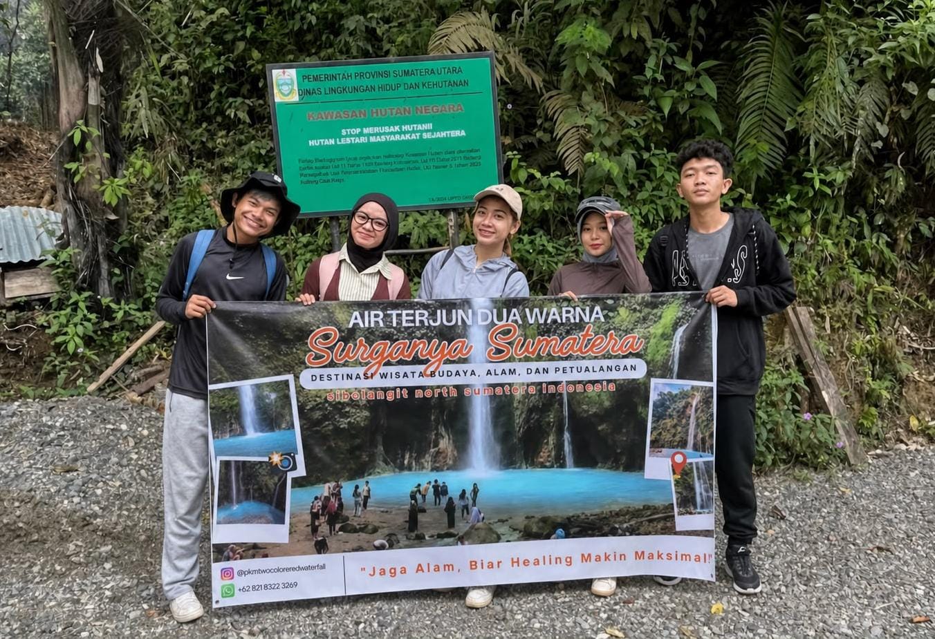 Aksi Nyata STIM Sukma Medan Lestarikan Wisata Dua Warna Sibolangit