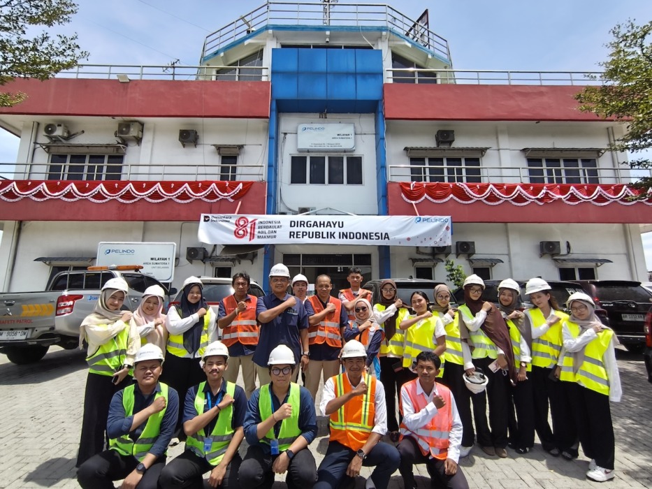 Mahasiswa Magang di Pelindo Belawan Ikut Kunjungan Lapangan, Belajar Ekosistem Pelabuhan Secara Langsung