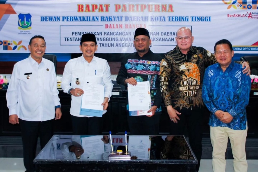Pertanggungjawaban APBD 2025, Enam Fraksi DPRD Tebingtinggi Setujui Perda