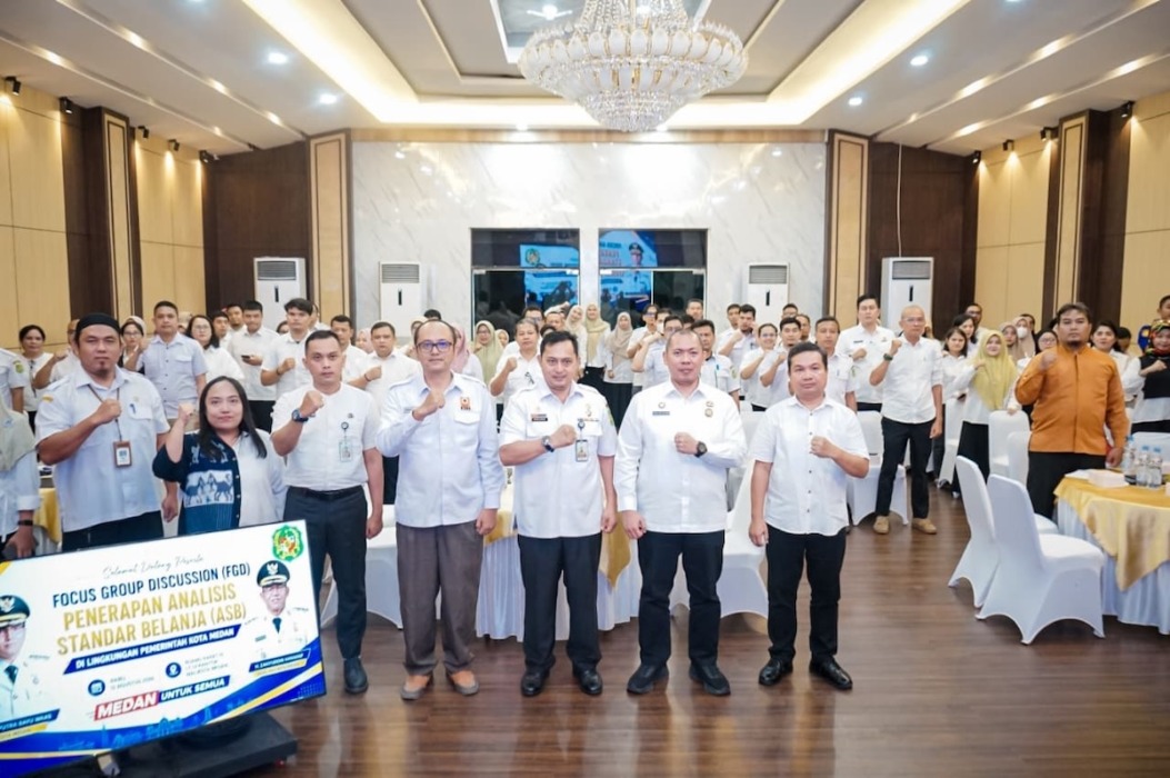 Pemerintah Kota (Pemko) Medan terus memperkuat tata kelola keuangan daerah dengan mendorong seluruh organisasi perangkat daerah (OPD) konsisten menerapkan Analisis Standar Belanja (ASB) dalam setiap proses perencanaan dan penganggaran.
