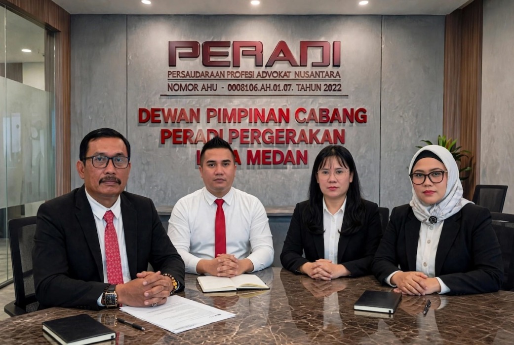 KONFERENSI PERS: PERADI Pergerakan saat menggelar Konpres di Medan. Istimewa/Sumut Pos