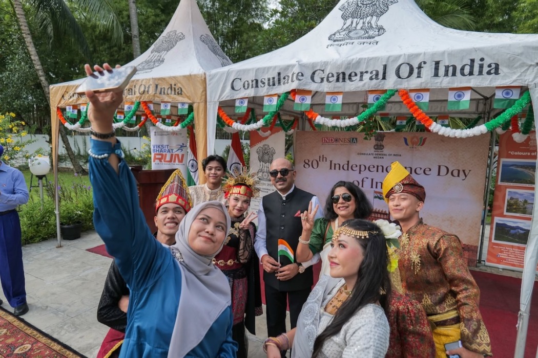 RAYAKAN: Konsulat Jenderal India di Medan merayakan Hari Kemerdekaan ke-80 India pada 15 Agustus 2026 dengan upacara pengibaran bendera dan program budaya yang meriah. (Foto : Konsulat Jenderal India di Medan)
