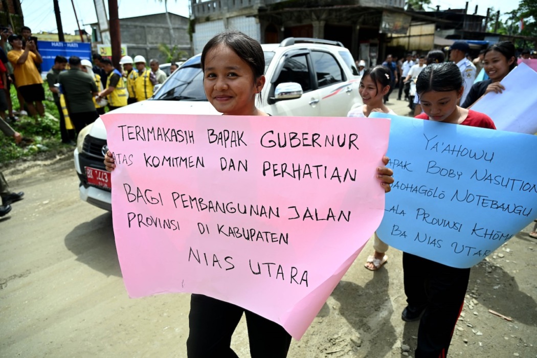 Jalan Rusak Bertahun-tahun Mulai Dibangun, Warga Nias Utara Apresiasi Kepedulian Bobby Nasution
