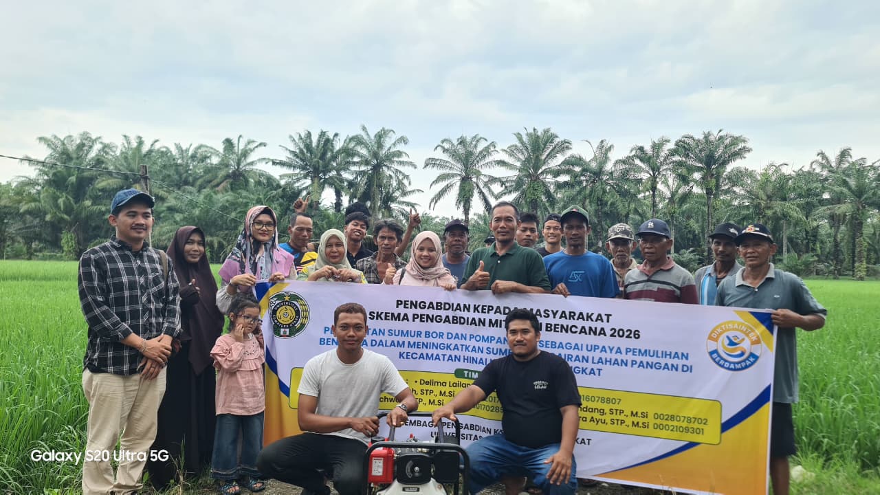 Bantu Petani Bangkit Pascabanjir, Tim Pengabdian USU Bangun Sumur Bor dan Pompanisasi di Langkat