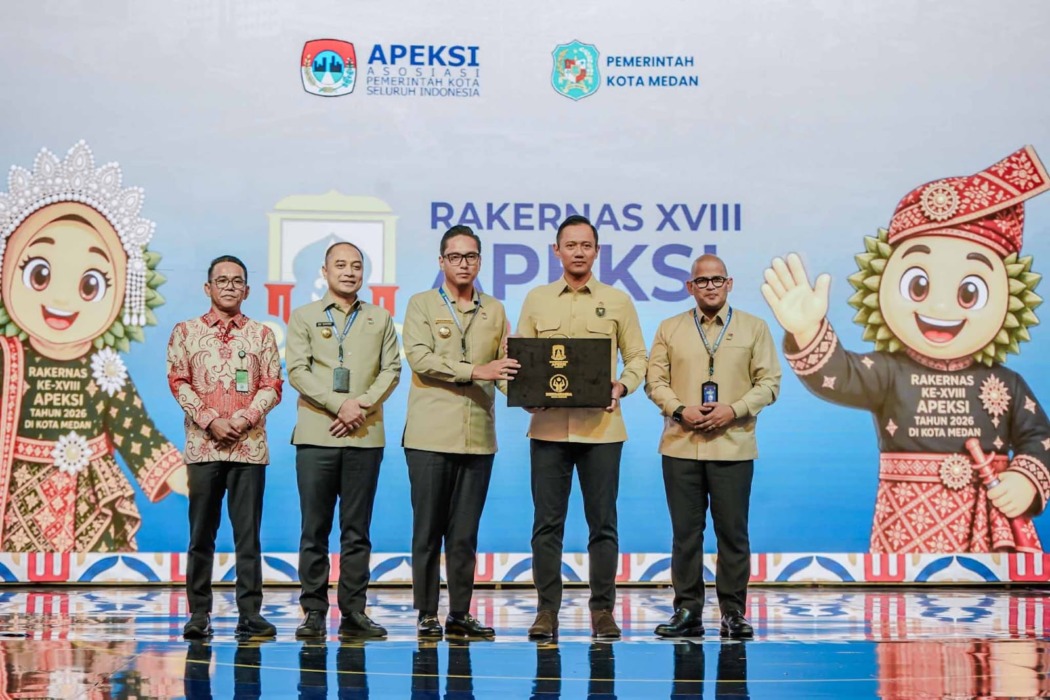 TUTUP: Menteri Koordinator Bidang Infrastruktur dan Pembangunan Kewilayahan Agus Harimurti Yudhoyono saat penutupan APEKSI Tahun 2026.