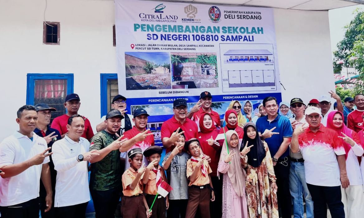Pengembangan Sekolah untuk Masyarakat Sampali, CitraLand Kota Deli Megapolitan Wujudkan Komitmen CSR di Bidang Pendidikan 
