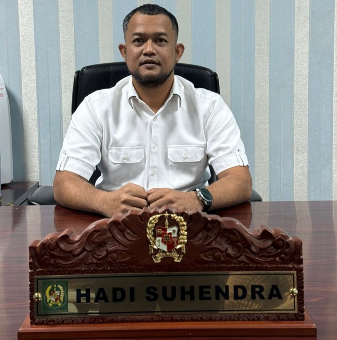 Wakil Ketua DPRD Kota Medan Fraksi Partai Golkar, Hadi Suhendra SH (Markus Pasaribu/Sumut Pos)