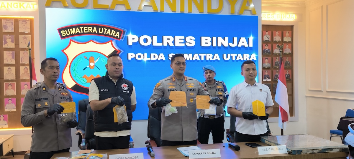 Sebulan, Polres Binjai Ungkap 15 Kasus Narkoba dan Sita 171 Gram Sabu dan 17 Ekstasi