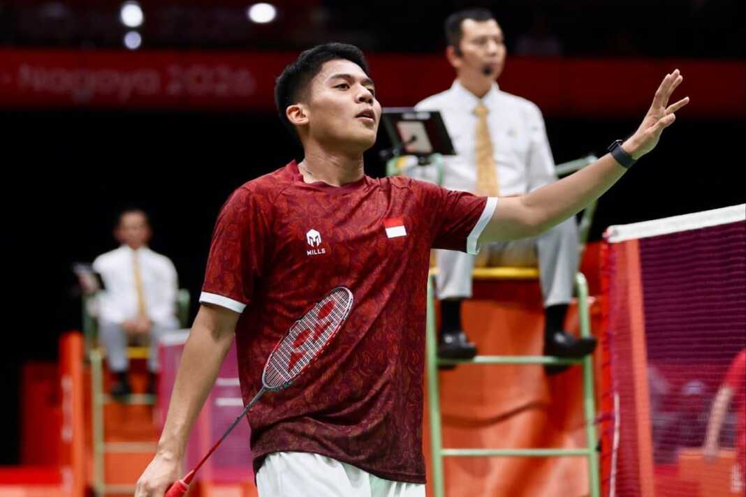 Tunggal putra ketiga Moh Zaki Ubaidillah menjadi penentu kemenangan setelah menaklukkan Weng Hongyang pada partai kelima Tim Beregu Bulu Tangkis Asian Games 2026, Kamis (24/9).