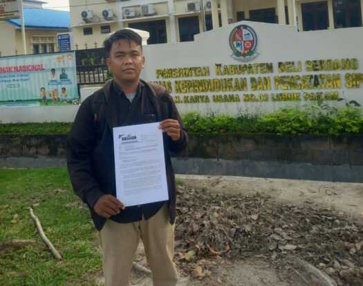 Warga Kecamatan Bangunpurba, Deliserdang, Mhd Alpi Syahry yang menjadi korban pemindahan data kependudukan ke Kaltim. Istimewa/Sumut Pos.