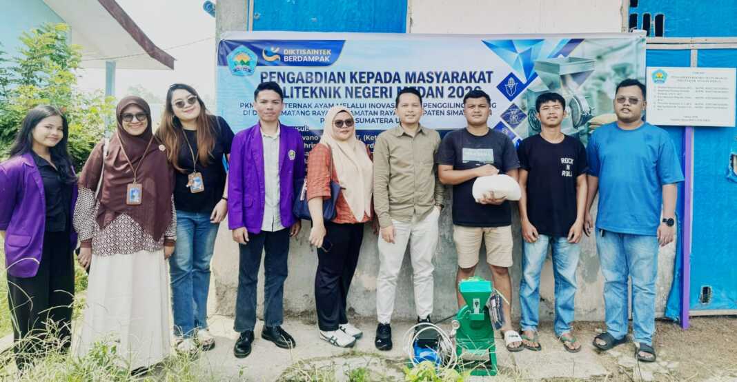 POLMED: Pengabdian kepada masyarakat oleh dosen dari Jurusan Teknik Elektro Polmed di Kelurahan Pematang Raya, Kabupaten Simalungun. (Istimewa/Sumut Pos)